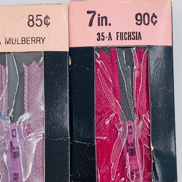 JP Coats Zipper 7 inch Polyester Nylon Multicolor Lot 8 Zippers All Purpose USA - Picture 2 of 10